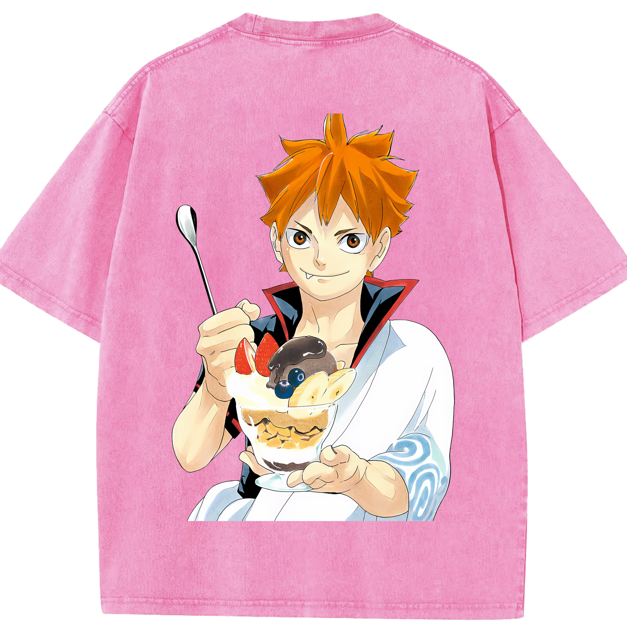 （画像用） ハイキュー!! Haikyu!! 綿100% ヴィンテージ風 半袖Tシャツ（背面プリント）